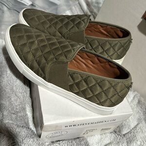 Olive green shoes